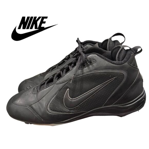 New Nike AIr Conversion 3/4 Men\'s Athletic Black 311818-001 Shoes Cleats 16 Rare main image 8